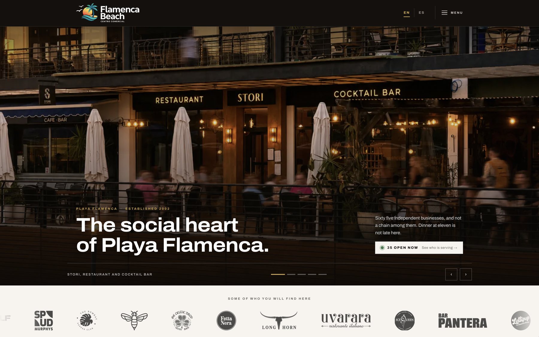 flamencabeach.es on a laptop