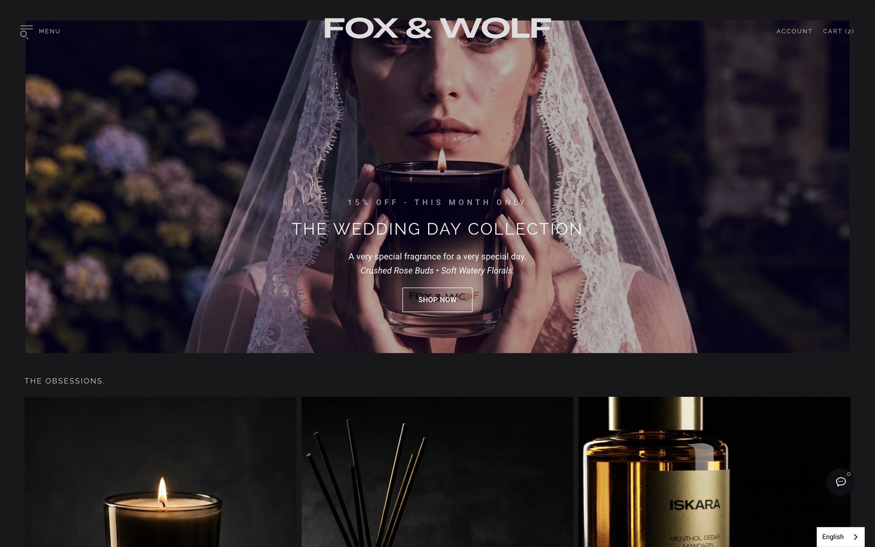 myfoxandwolf.com on a laptop